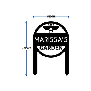 Outdoor garden name plaque sizing and dimensions