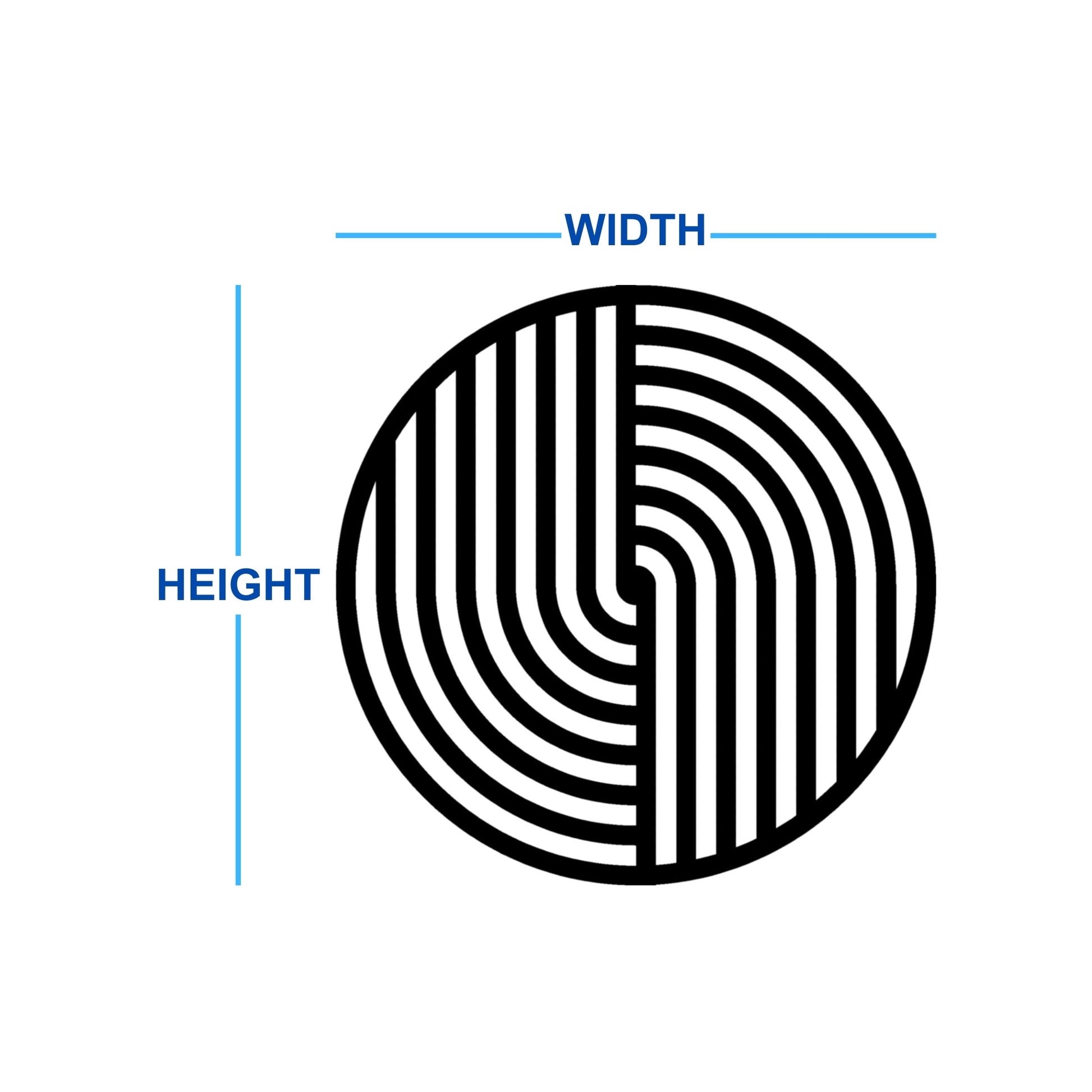 Round Metal Wall Art Dimensions - The minimalist design highlights the proportional symmetry of the artwork.