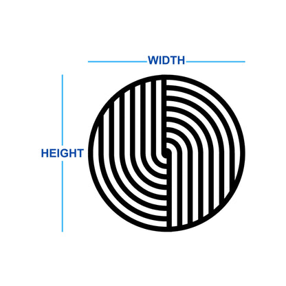Round Metal Wall Art Dimensions - The minimalist design highlights the proportional symmetry of the artwork.
