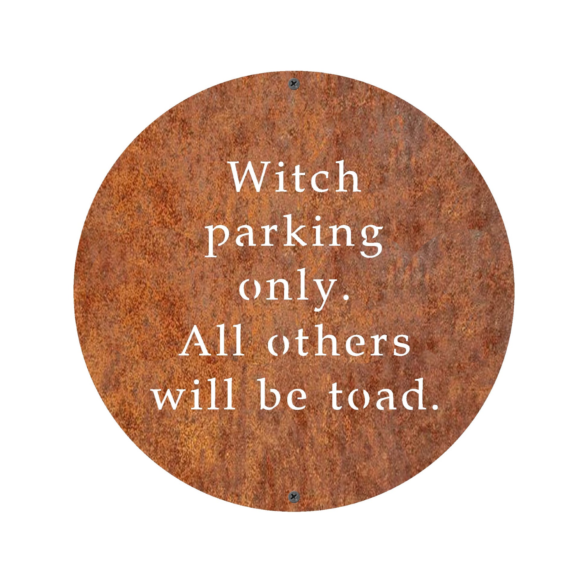 A weathered metal house number sign with a rustic patina, showcasing a bold number and city name for stylish home identification