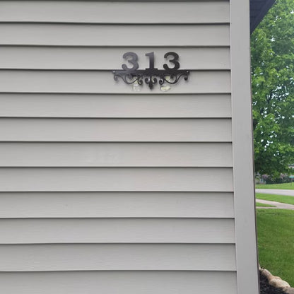 Scroll House Numbers Sign