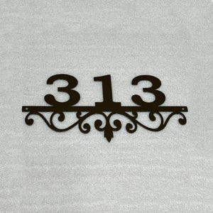 scroll house number address sign