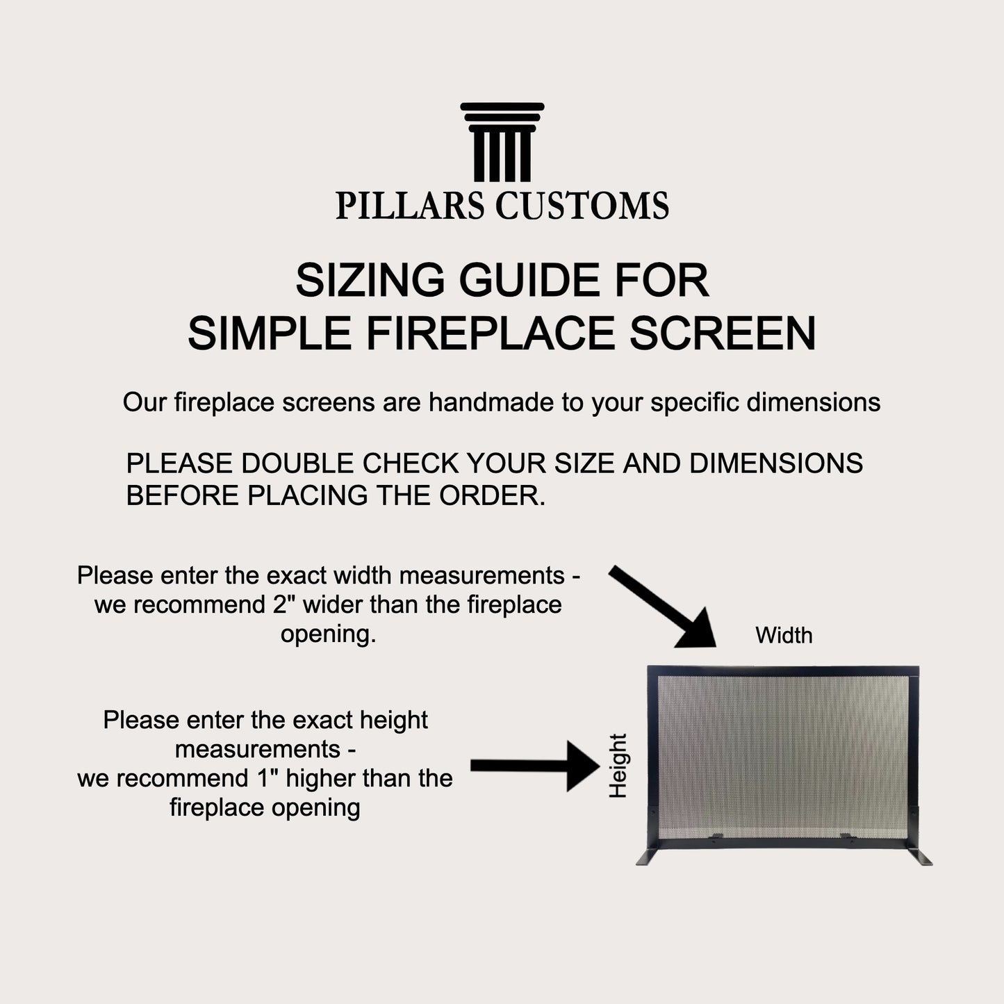 Sizing Guide for Fireplace Screen