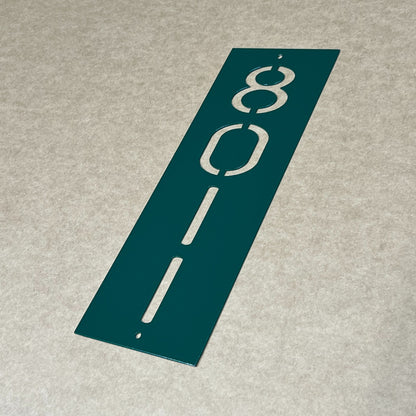 Custom metal sign vertical house numbers