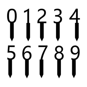 Custom lawn stake numbers stock