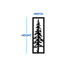 Load image into Gallery viewer, Sylvara Tree Metal Wall Art Dimensions