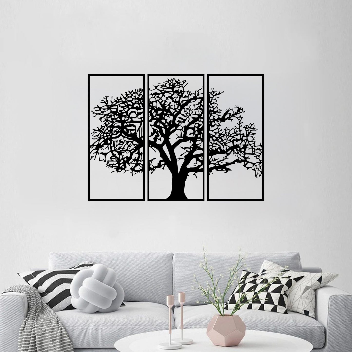 The Canopy Tree of Life Wall Art would stand out beautifully in a living room, serving as a statement piece that adds both elegance and a touch of nature to the space.