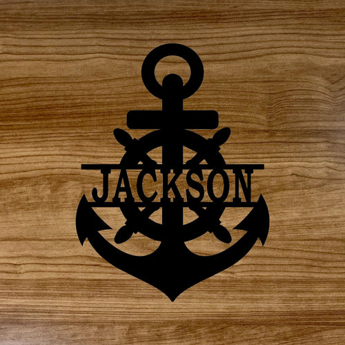 Custom anchor name sign