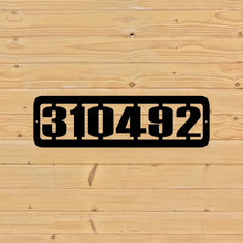 Load image into Gallery viewer, anchored house number sign wall mounted 