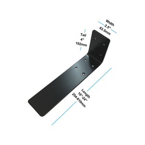 back mount countertop bracket dimensions 