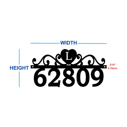 scroll heart name dimensions letter sign