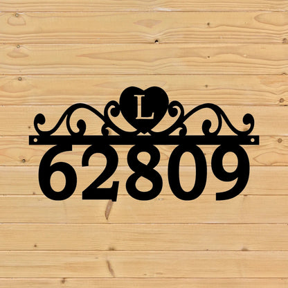 scroll heart house number name sign 