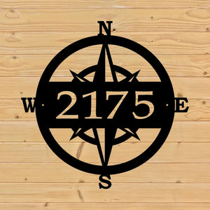 custom compass address sign
