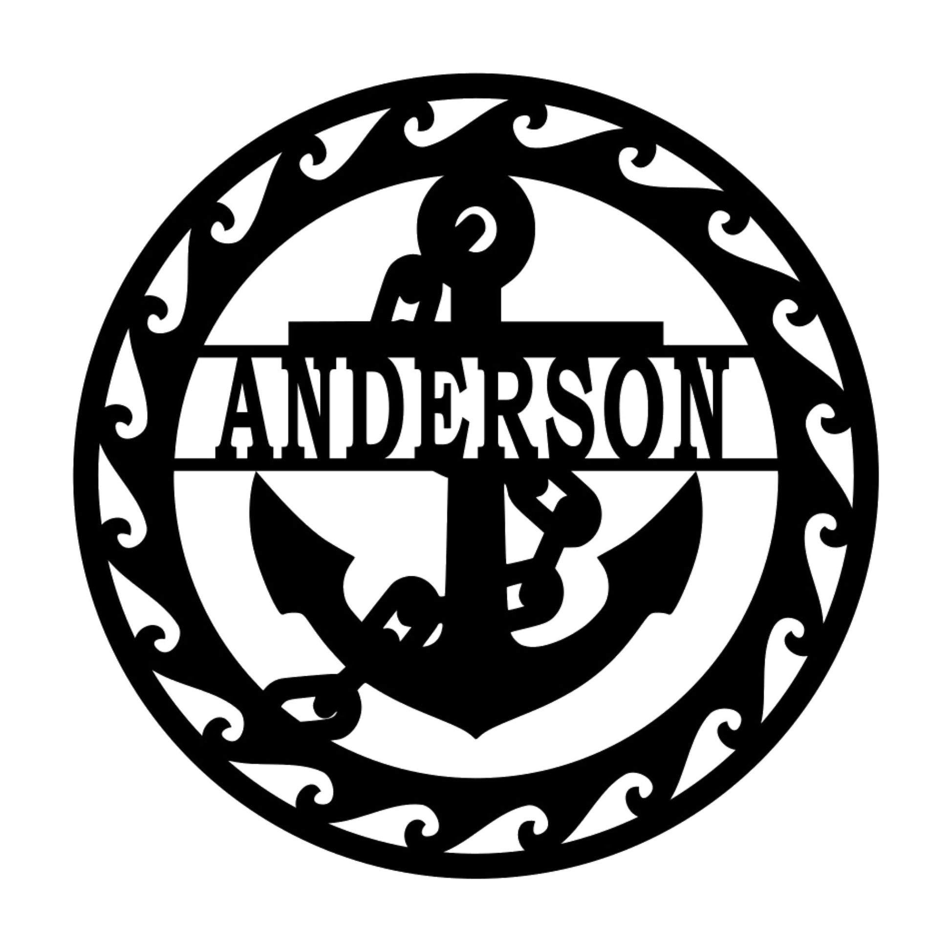 custom metal sign wall mounted anchor design 
