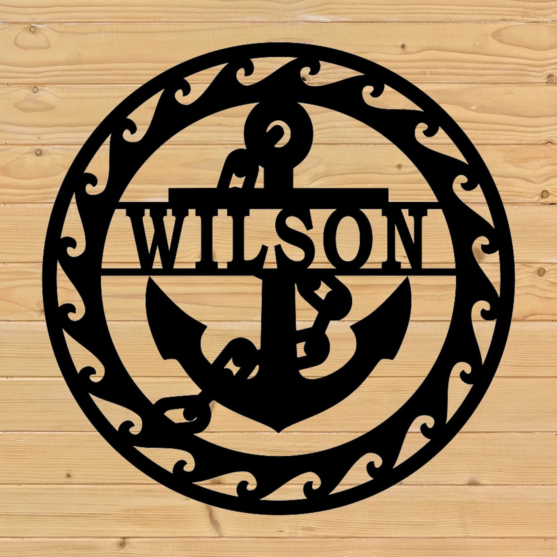 anchor sign wall mounted custom metal sign 