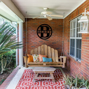 Outdoor monogram sign