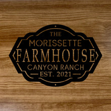 Load image into Gallery viewer, Custom Farm House Sign Table Background