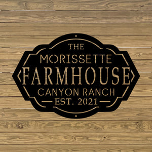 Custom Farm House Sign Black Paint Wood