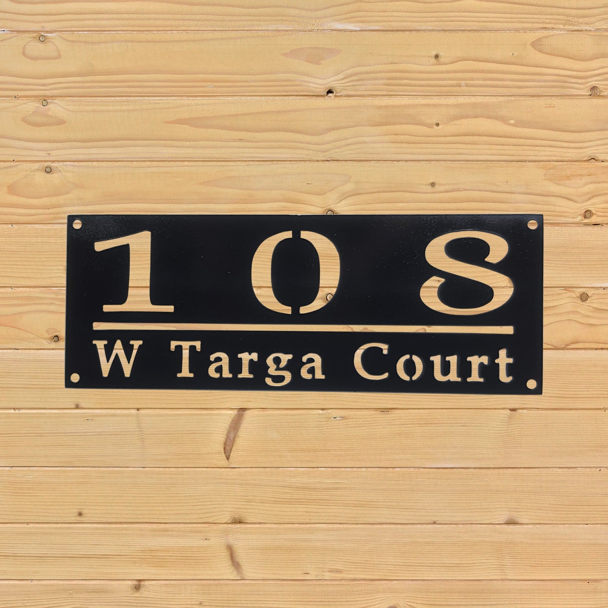 Custom Home Address Sign Black Paint