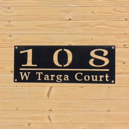 Custom Home Address Sign Black Paint