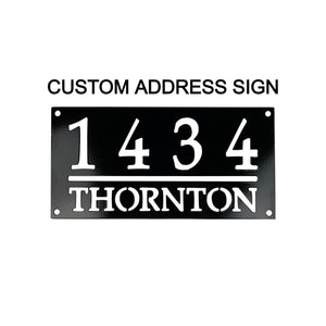 Custom Home Address Sign Title 