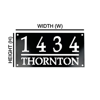 Horizontal Address Sign Dimensions