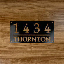 Load image into Gallery viewer, Custom Home Address Sign  Wood Background