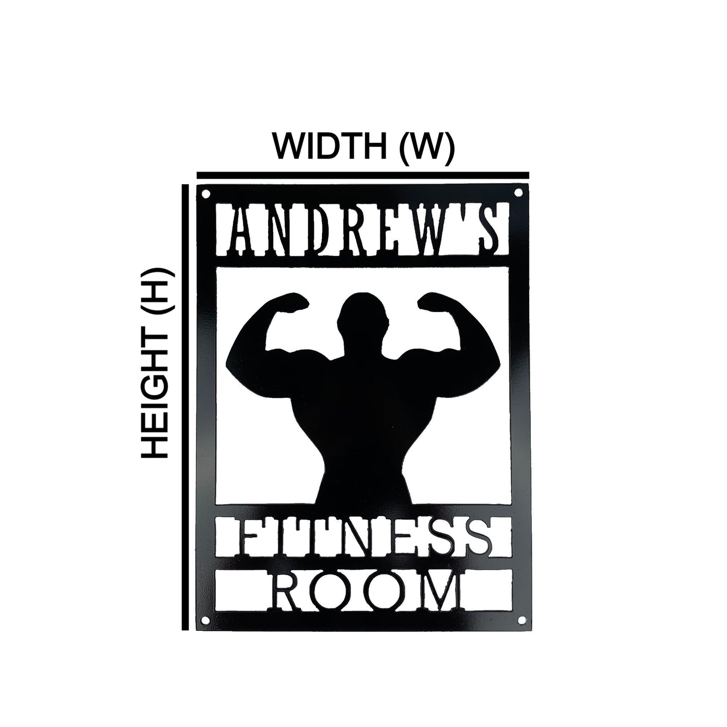Home Gym Sign Dimensions