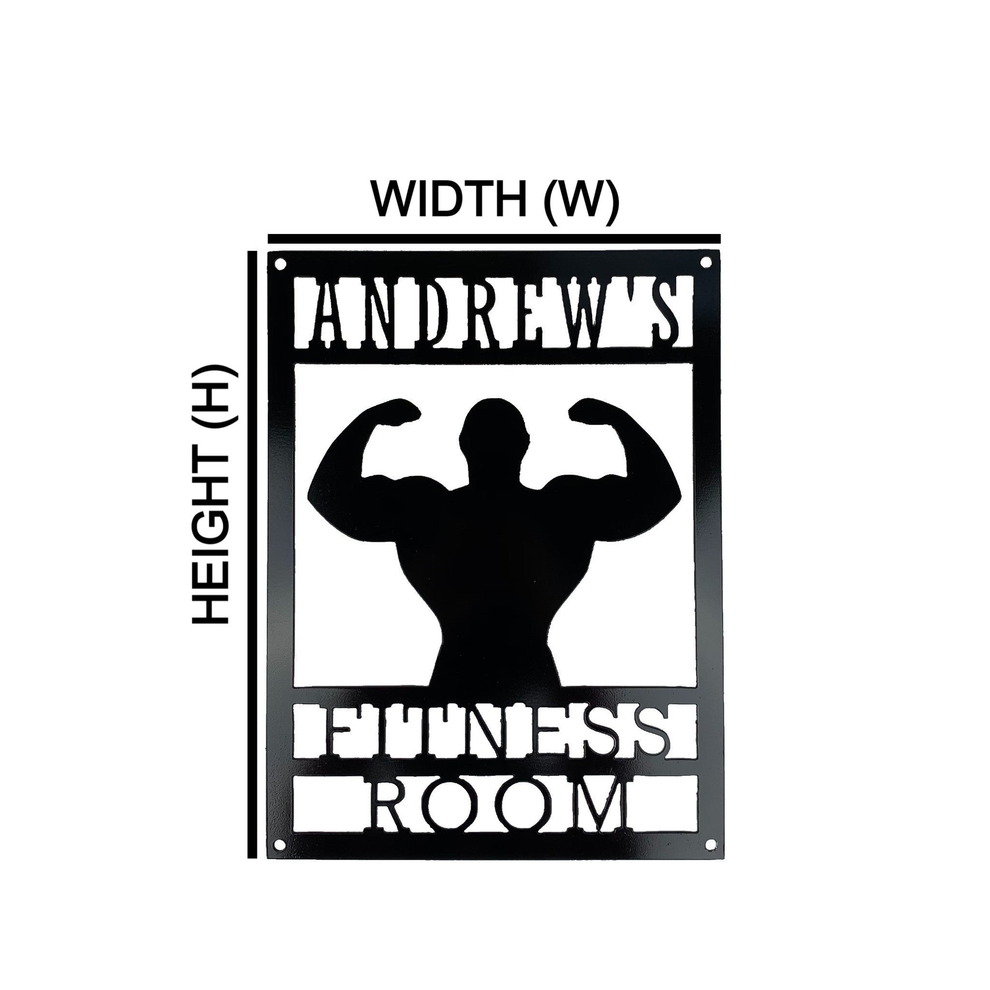 Home Gym Sign Dimensions