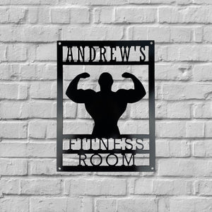 Custom Gym Wall Art Chalk Brick Background