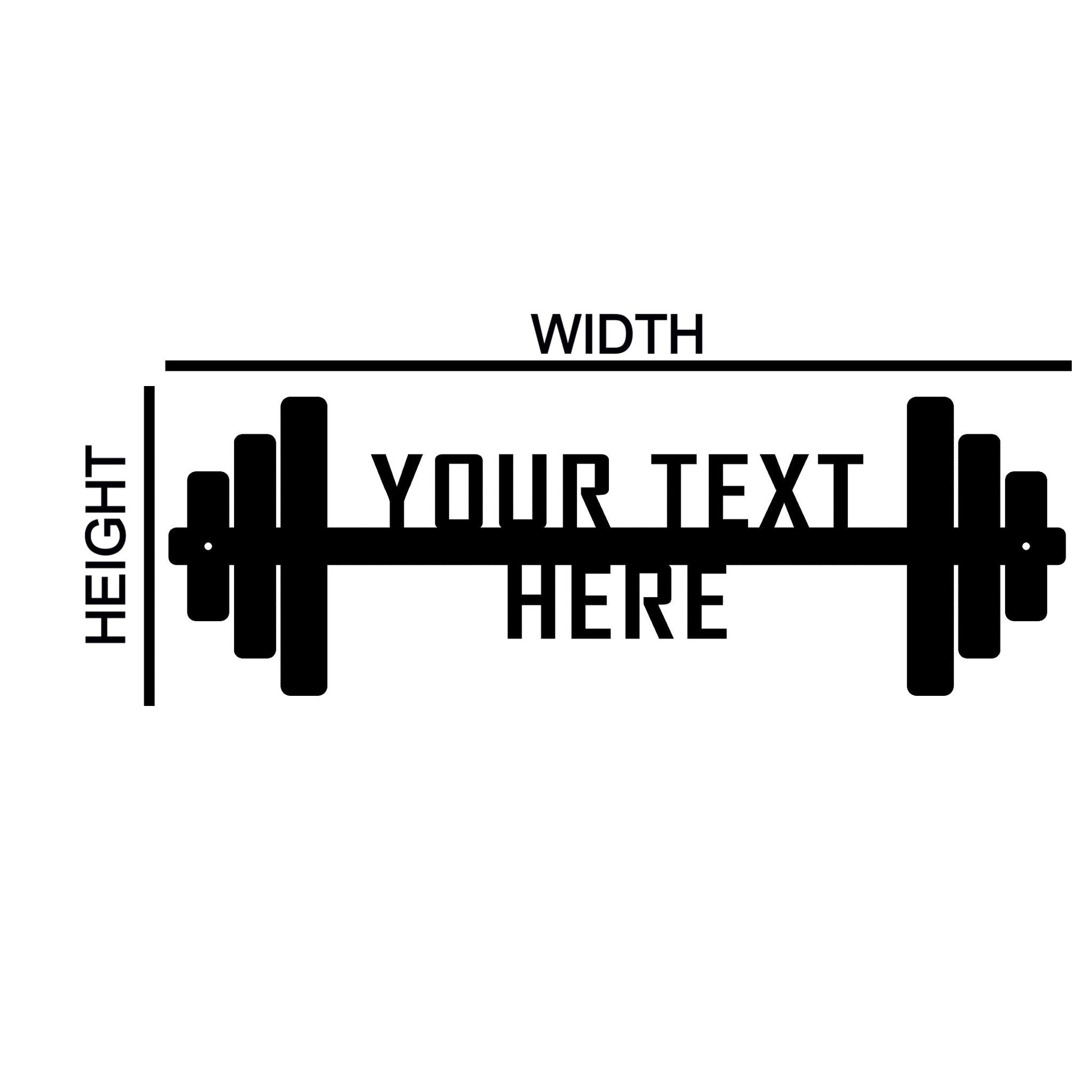 Custom Home Gym Wall Art Sign Dimensions
