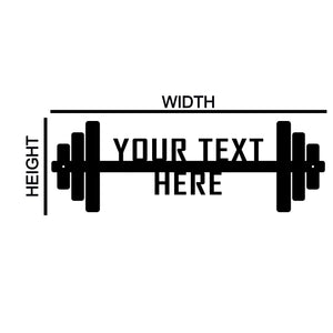 Custom Home Gym Wall Art Sign Dimensions