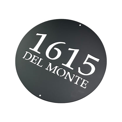 circle address sign