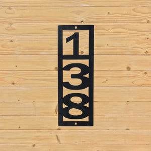 Custom Vertical House Numbers Sign