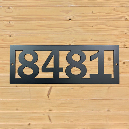 Custom Horizontal House Numbers Sign