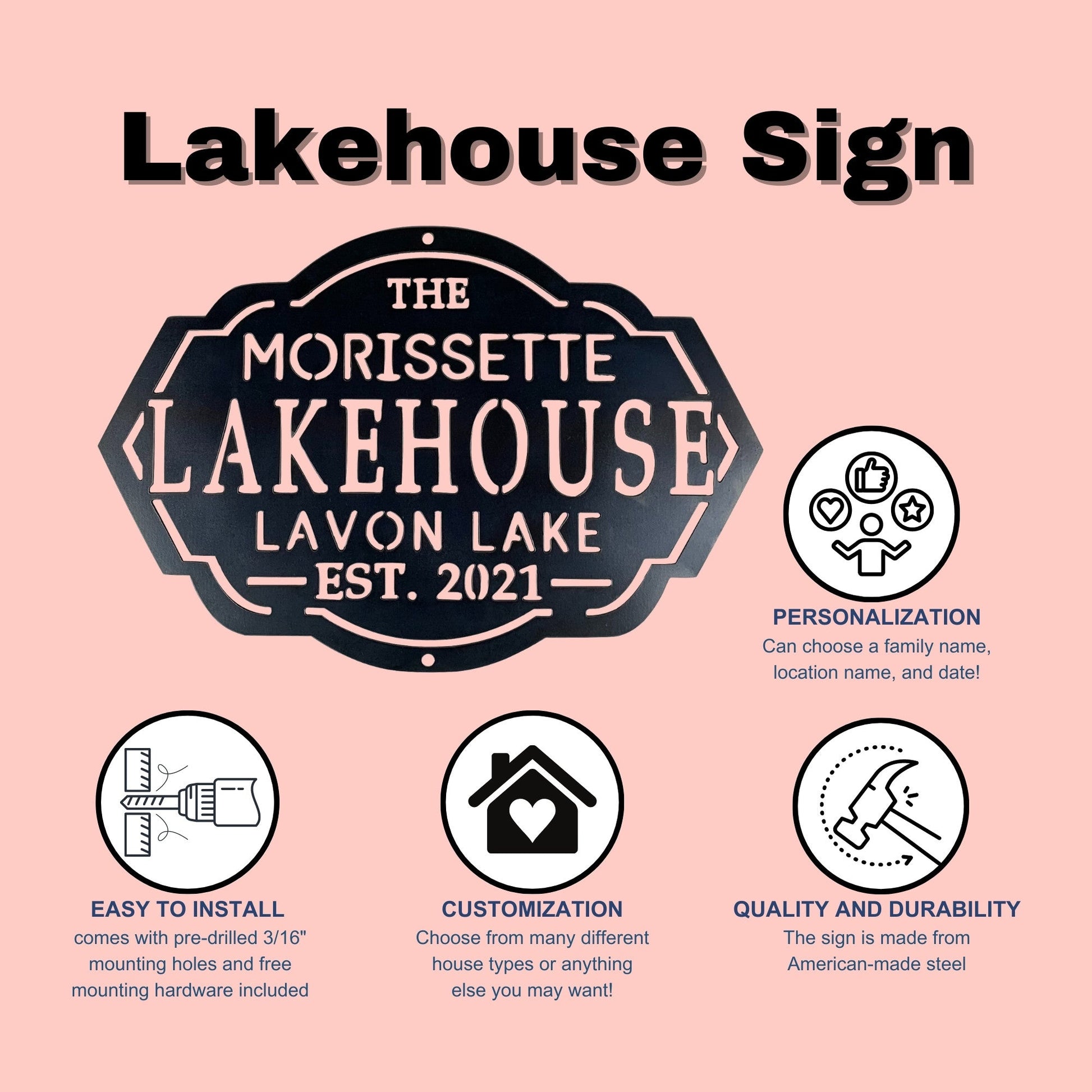 custom lakehouse sign benefits