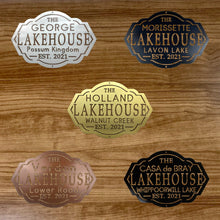 Load image into Gallery viewer, Custom Metal Lakehouse Sign Multiple Colors