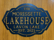 Load image into Gallery viewer, Custom Lakehouse Sign Hang Example