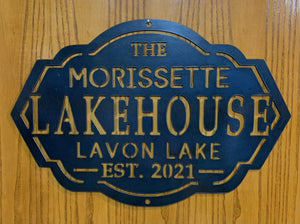 Custom Lakehouse Sign Hang Example