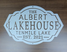 Load image into Gallery viewer, Custom Lakehouse Sign White Paint