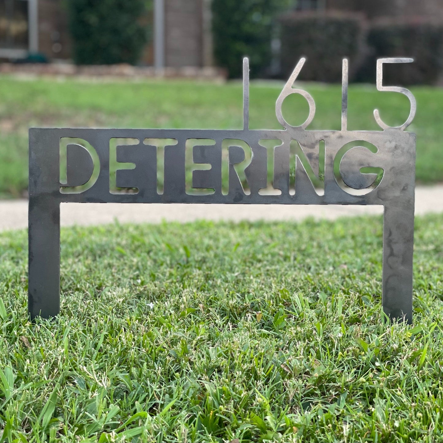 Custom lawn address sign metal