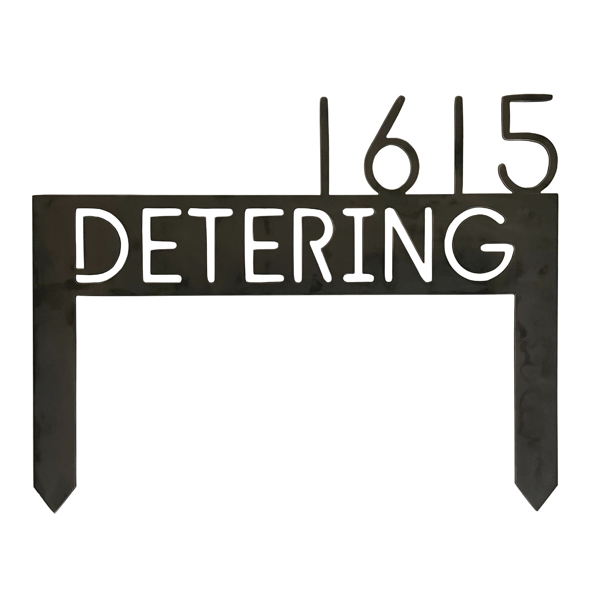 Custom lawn address sign metal