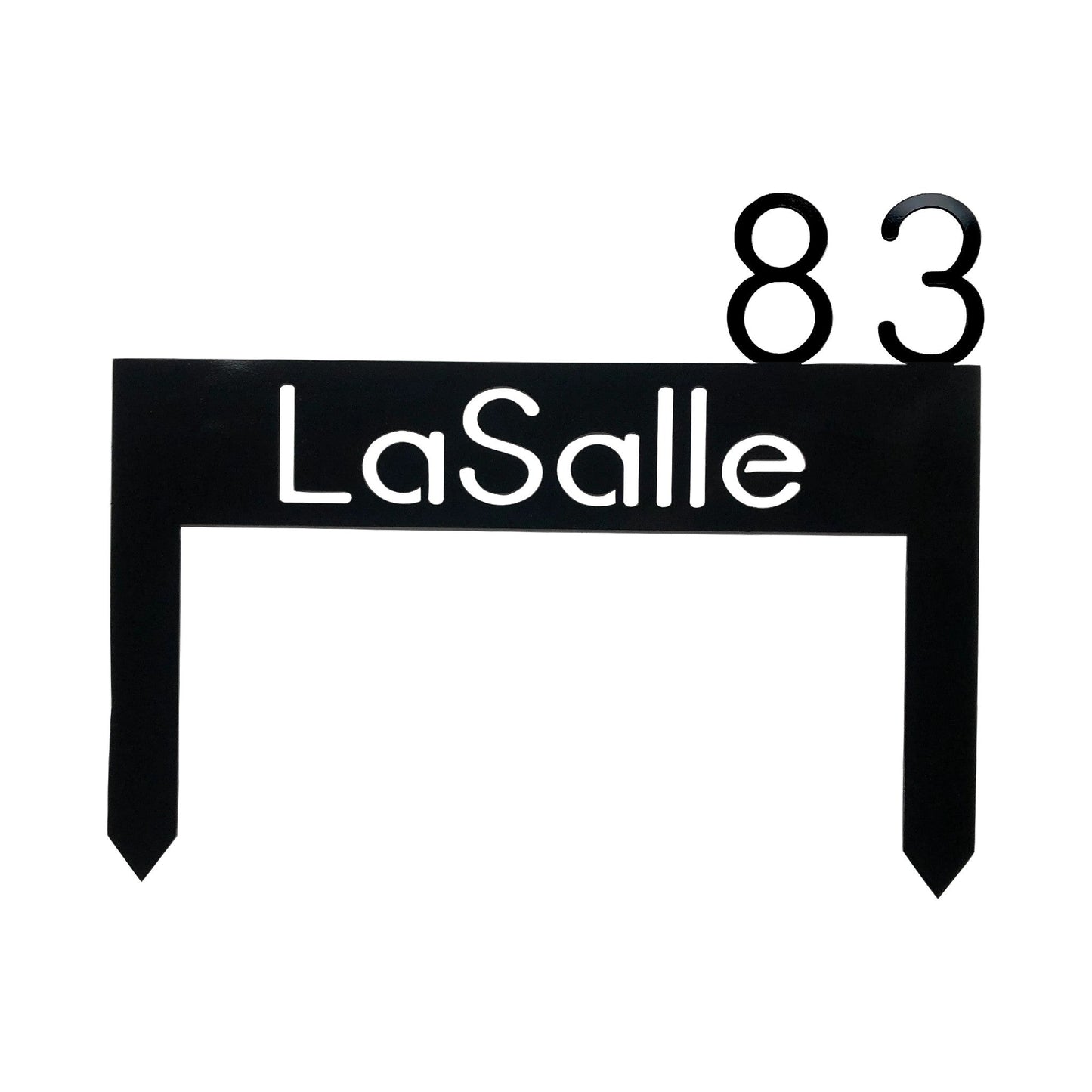 Custom Yard Stake Sign Black