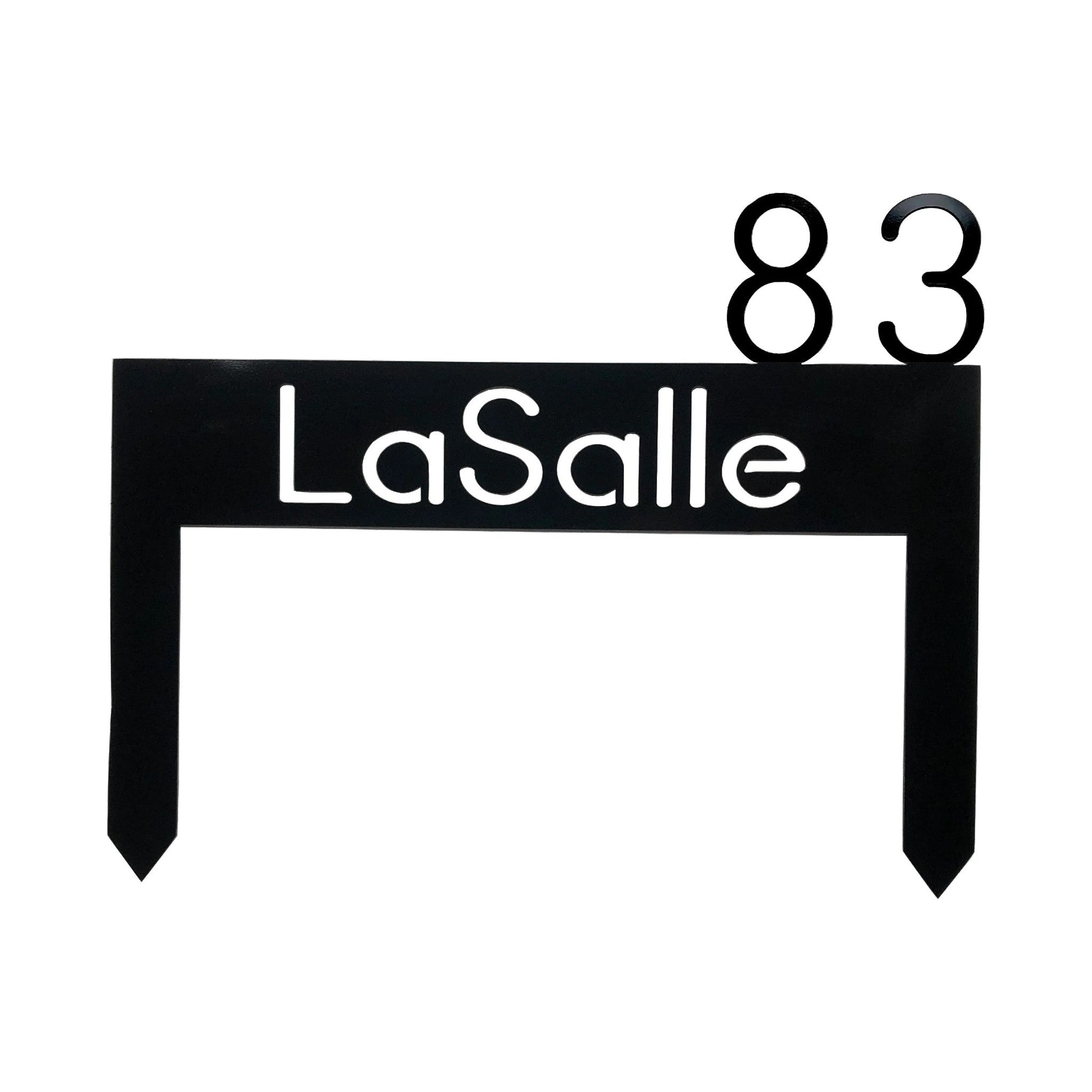 Custom Yard Stake Sign Black