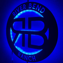 Load image into Gallery viewer, Custom LED Brand sign blue lights