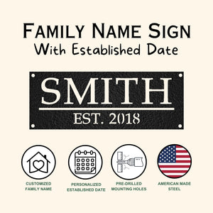 custom family name sign with established date benefits
