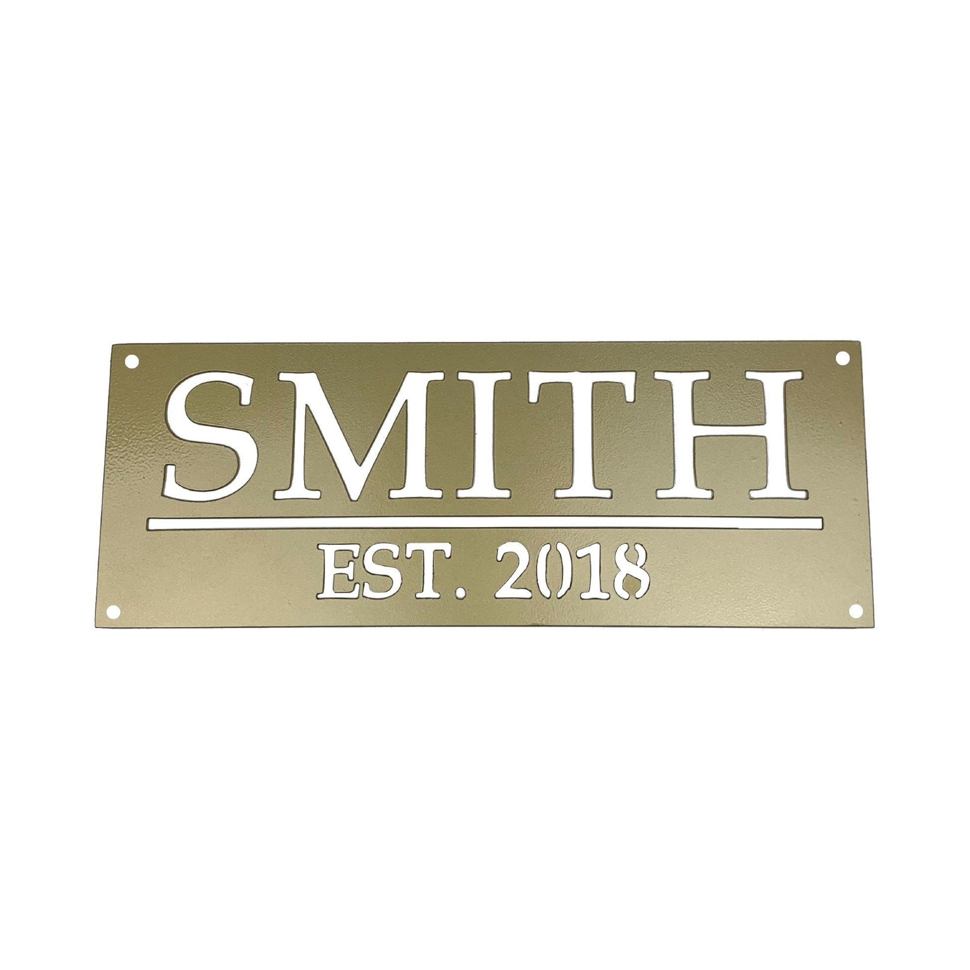 Custom Family Name Sign Gold 2