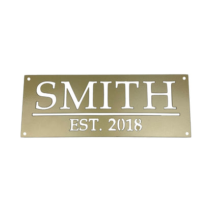 Custom Family Name Sign Gold 2