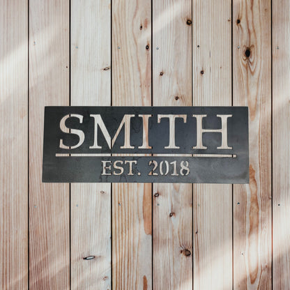 Custom Metal Sign Black Fence Background