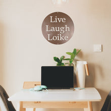 Load image into Gallery viewer, Custom Circle Sign Aged Copper Live Laugh